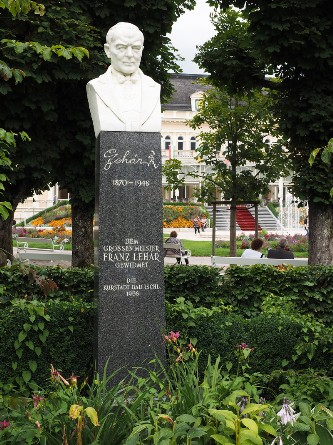 Franz Lehár, Kurpark Bad Ischl. Bild: EA Musik HB. Franz Lehár, Kurpark Bad Ischl. Bild: EA Musik HB.