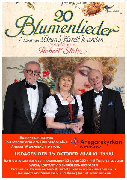 Robert Stolz "20 Blumenlieder" Opus 500. Bild: Edition Allegro Musik HB.