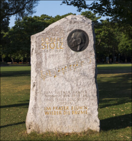 Robert Stolz Denkmal, Wien, Prater. Bild: Edition Allegro Musik HB.