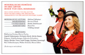 Das Feuerwerk av Paul Burkhard. Stadttheater Baden bei Wien 2013-2014.