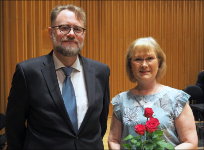 Eva Magnusson och Markus Norrman. Västerås konserthus 13 maj 2024. Bild: Edition Allegro Musik HB.