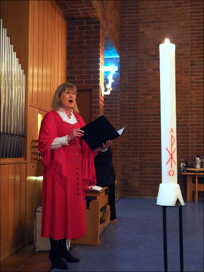 Eva Magnusson. Råsunda kyrka 2 december 2023. Bild: Edition Allegro Musik HB.