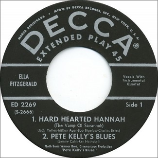Fitzgrald Hard Hearted Hannah Decca ED 2269.