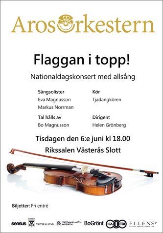 Nationaldagskonsert Västerås 2017-06-06.
