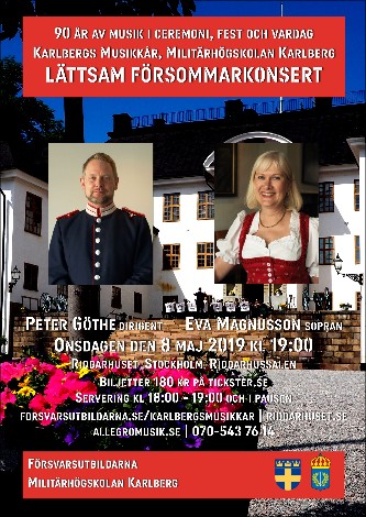 Karlbergs Musikkår Riddarhuset 8 maj 2019.