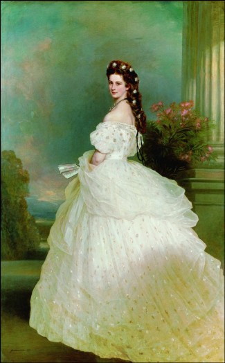 Kaiserin Elisabeth I von Österreich. Målning av Franz Xaver Winterhalter 1865.