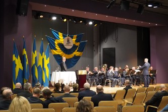 Karlbergs Musikkår. Dirigent: Peter Göthe. Förbundsmöte 2017 Officersförbundet. Bild: EA Musik HB.