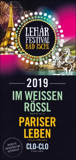 Lehár Festival Bad Ischl 2019. Programpresentation.