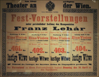 Theater an der Wien, "Die lustige Witwe", 1907.