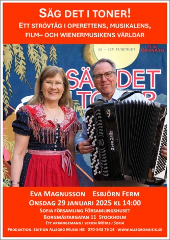 "Säg det i toner". Eva Magnusson och Esbjörn Ferm. Bild: Edition Allegro Musik HB.