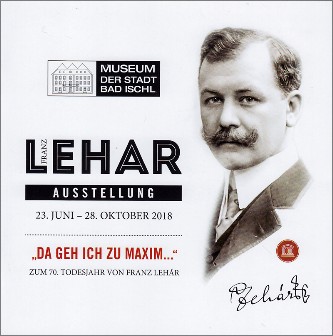 Stadtmuseum Bad Ischl. Ausstellung Franz Lehár 2018. Katalog, titelsida.