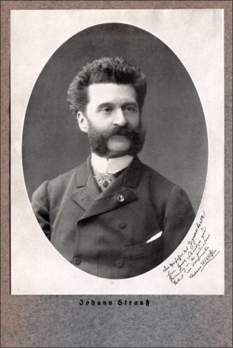 Johann Strauss Sohn (1825-1899). Bild: Biografi Ignatz Schnitzer, Wien 1920.