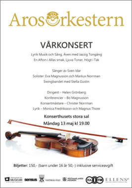 Vårkonsert 2024 Arorkestern, Västerås konserthus.